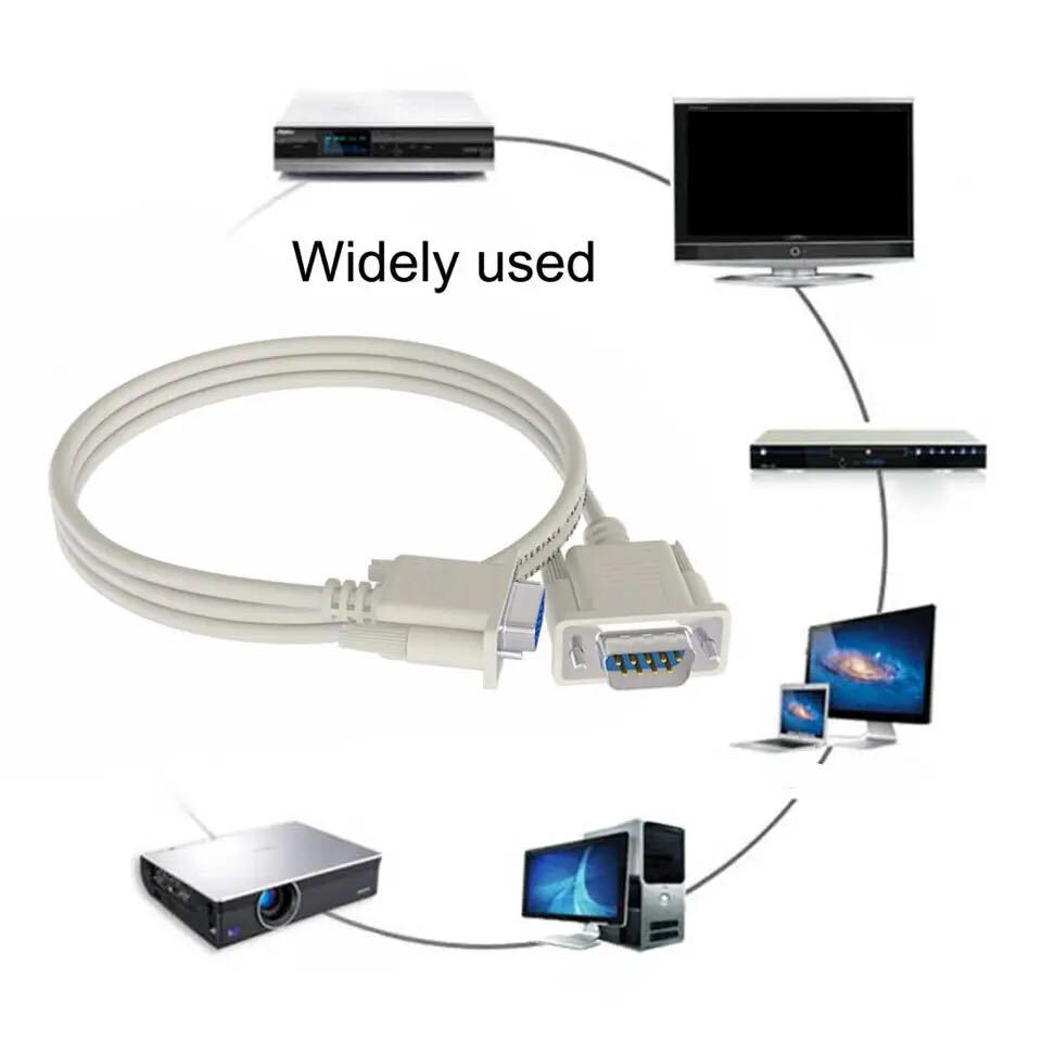 DB9 RS232 Male to Female Serial Port Extension Cable Cord3ft/5ft/10ft/16.4ft Lot