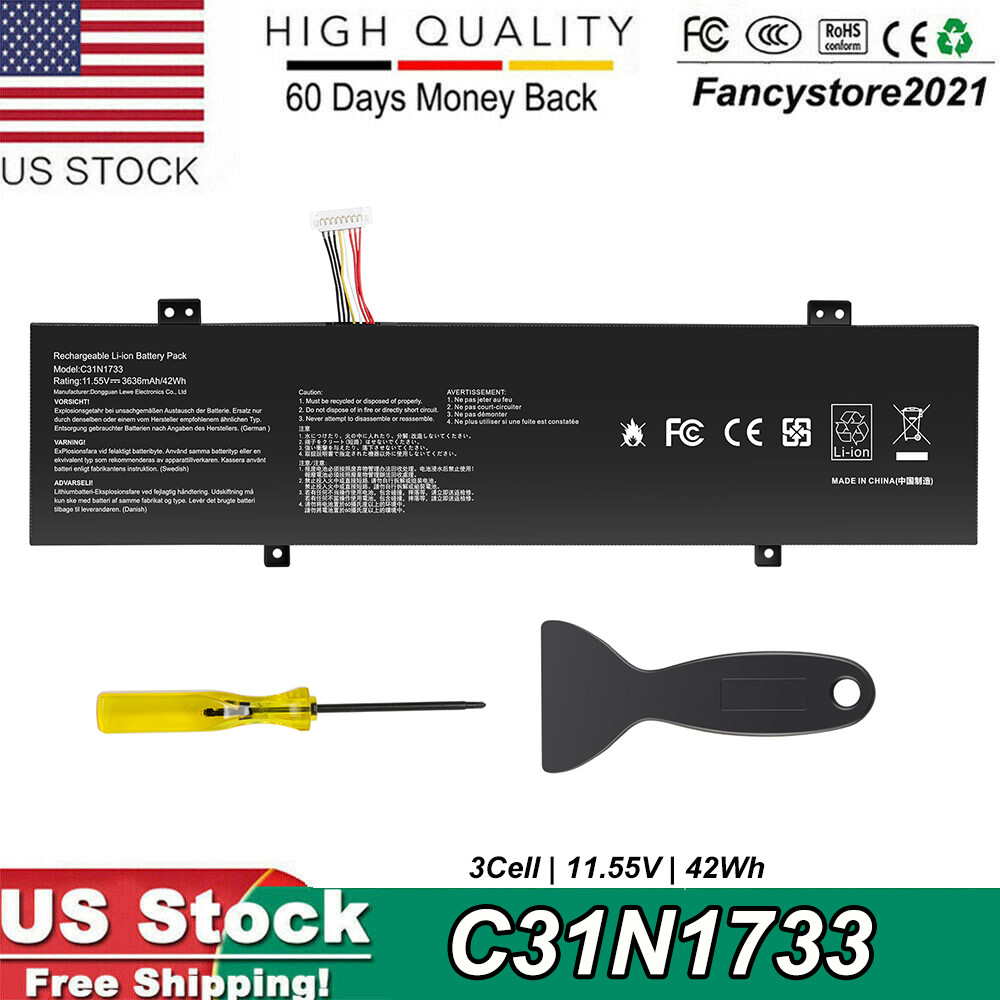 C31N1733 Battery for ASUS Vivobook Flip 14 TP412U TP412UA TP412F 42Wh 11.55V