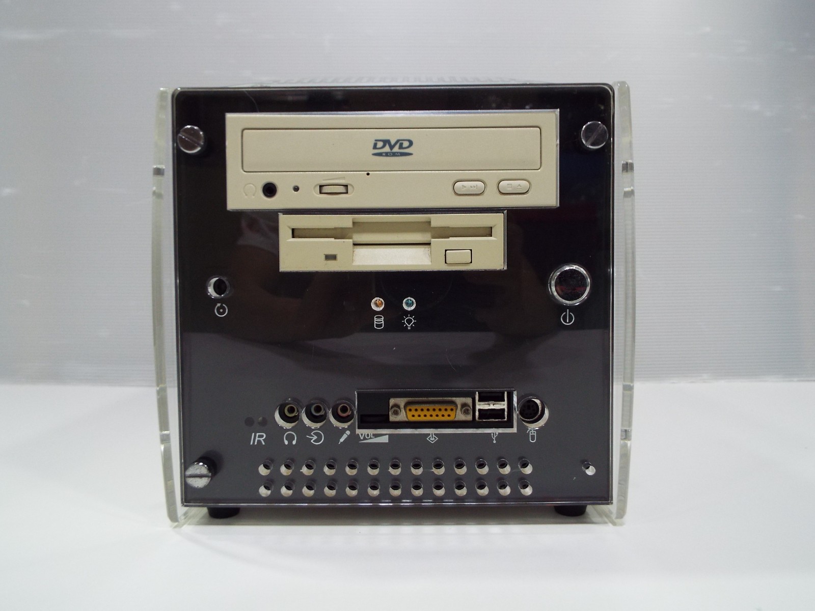 Retro Acrylic panel Cube Desktop Computer with Pentium 4 1.6AGHz 512MB