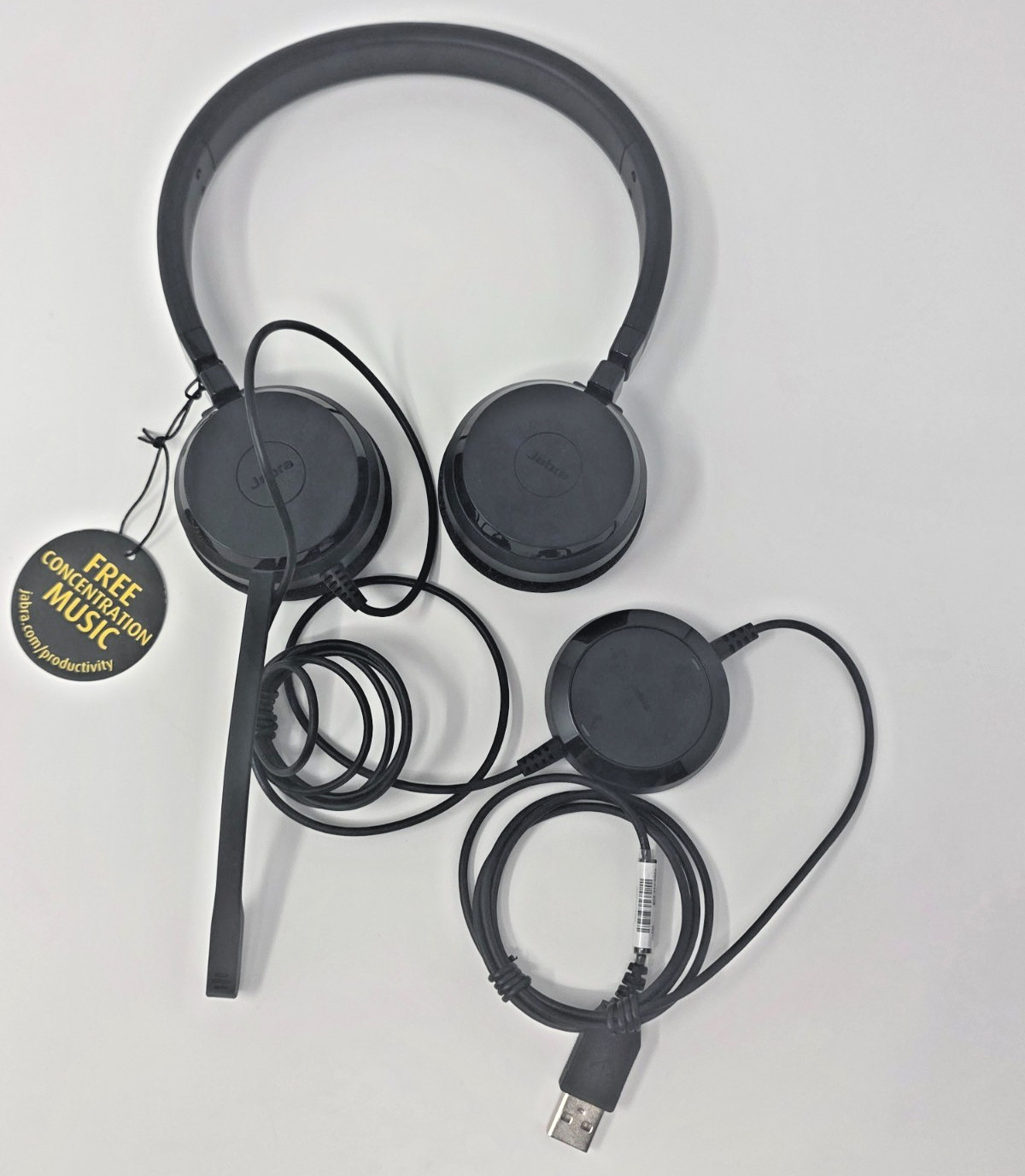 Jabra Evolve 20 Wired On-Ear Headset Black USB-A Skype for Business HSC016