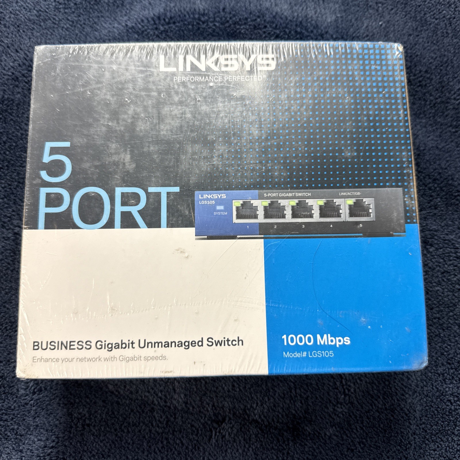 Linksys LGS105 5-Port Gigabit Unmanaged Switch 1000 Mbps Ethernet
