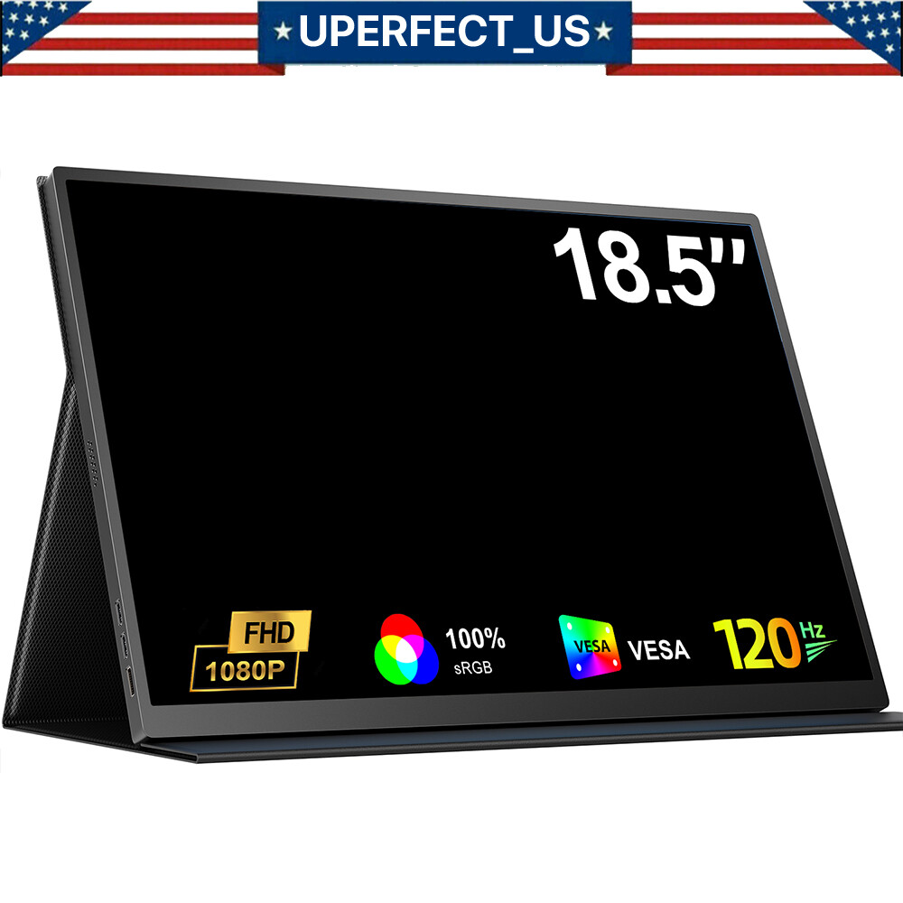 UPERFECT 18.5″ 120HZ 1200:1 Portable Monitor Screen Display For PS5 6 RPi Laptop