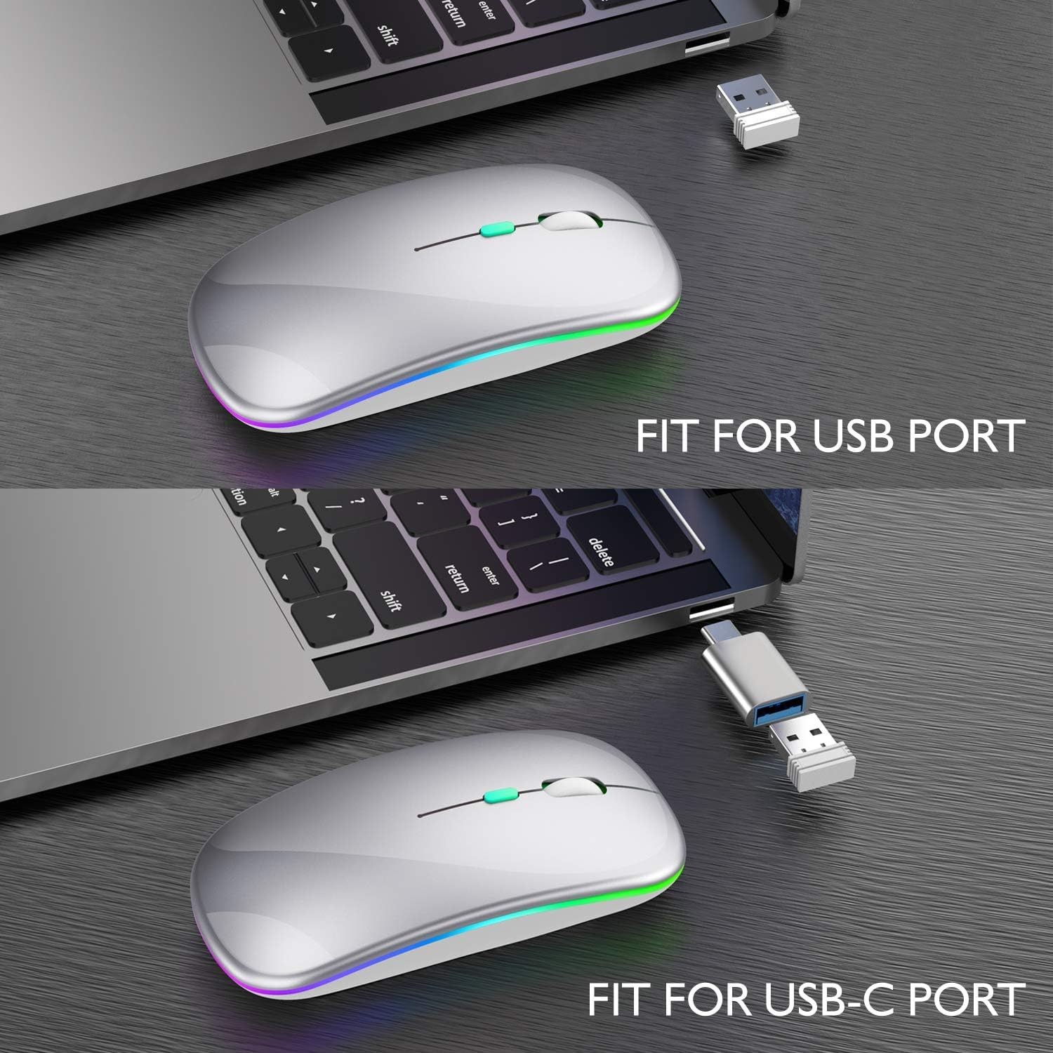 Qullqian Wireless Bluetooth Mouse for MacBook Air/Mac/Pro/Laptop/Compute