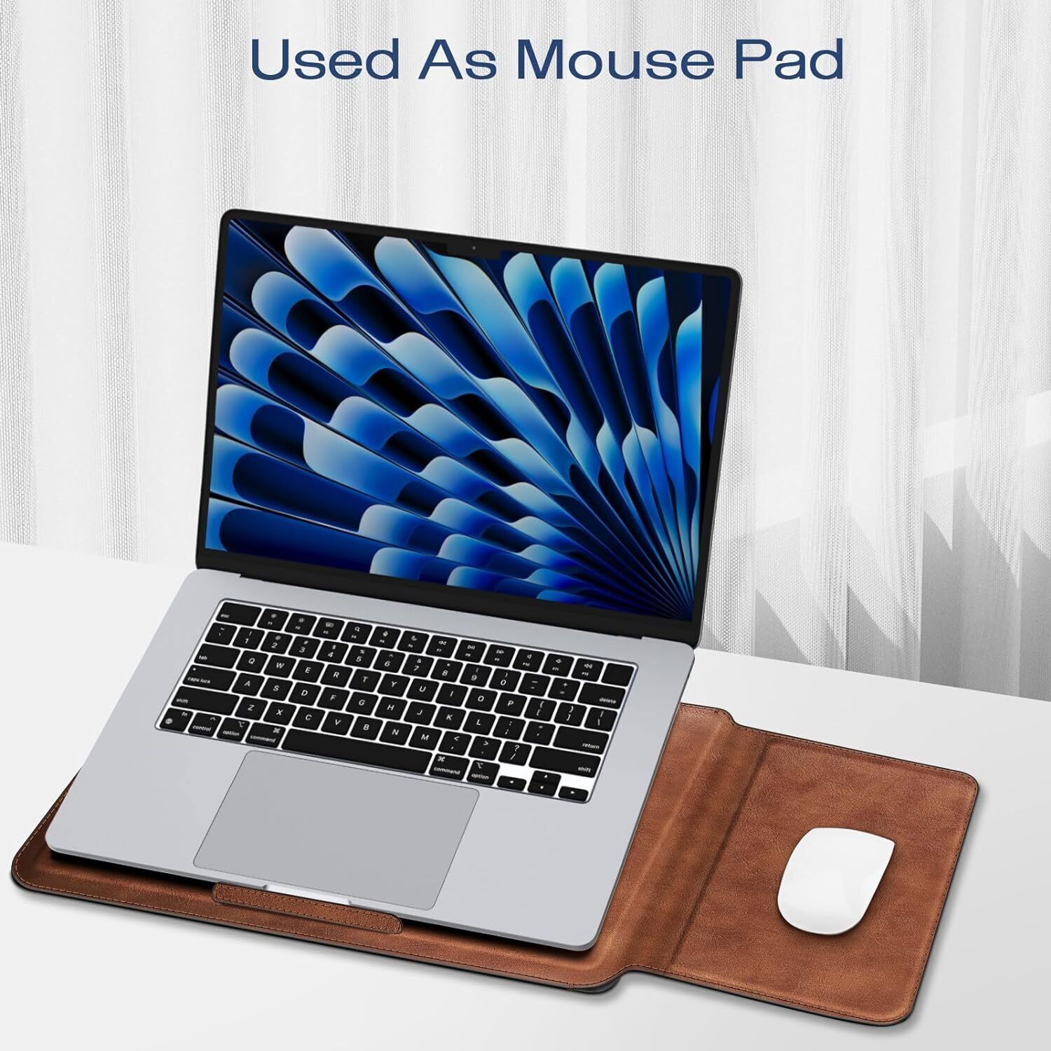 Sleeve Case for MacBook Pro 16 A2991 A2485 A2780 A2141 Leather Slim Cover Stand