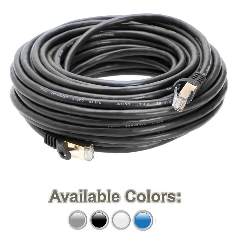 CAT7 Network Cable Copper Gold Plated SFTP Shielded Ethernet RJ45 Patch Cord lot