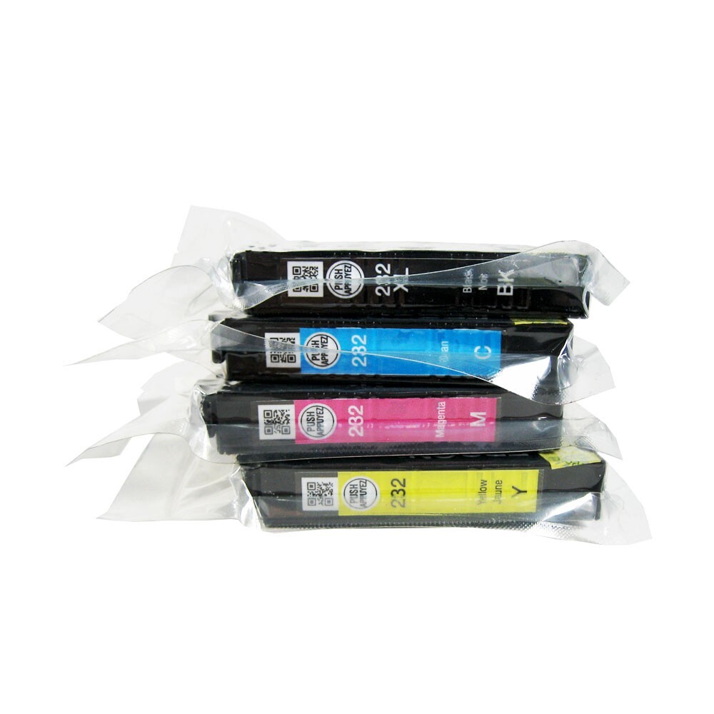 4PK Genuine Epson 232XL High Yield Black & 3 Standard Yield Colors (Not Initial)