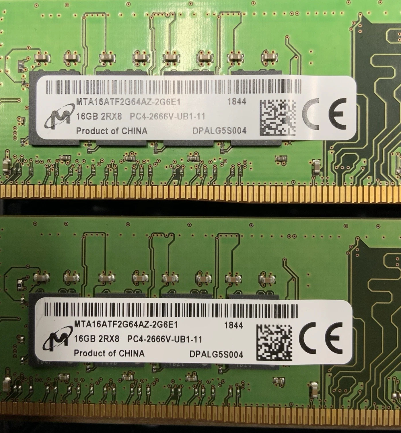 Micron 32GB (2x 16GB) 2RX8 PC4-2666V UDIMM DDR4 Memory | MTA16ATF2G64AZ-2G6E1