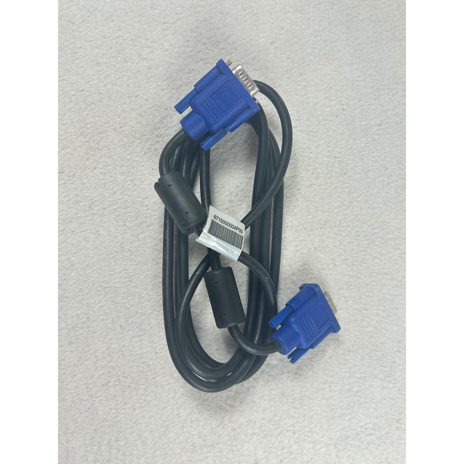 Unbranded VGA Video Cable Male to Male 6ft Black Blue Monitor Cord Accessory