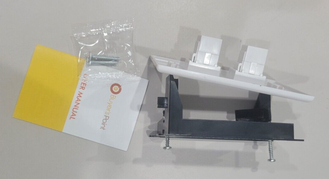 2 of the Buyer’s Point 2 Port Cat6 Wall Plate in white w/ cut in ring