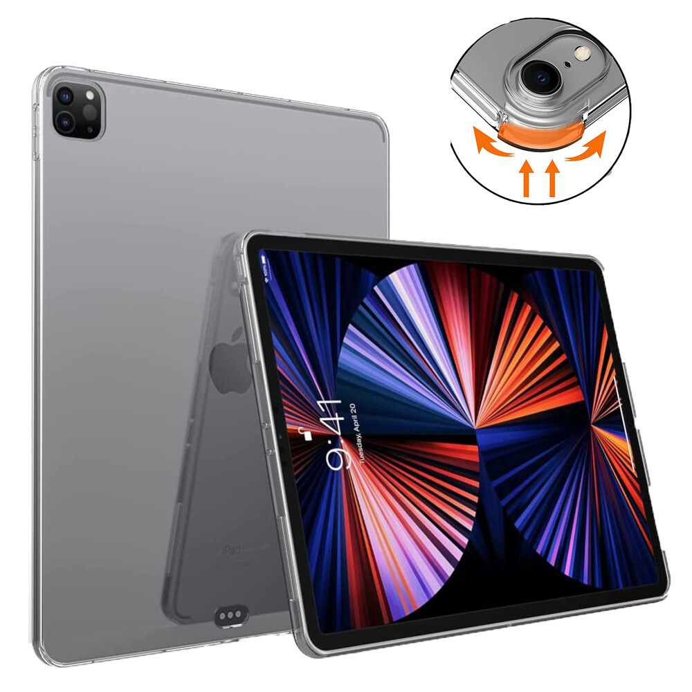 Clear Case for iPad Pro 12.9″ 5 4 3 2 1 Gen 2021/2020/2018 Shockproof Slim Cover