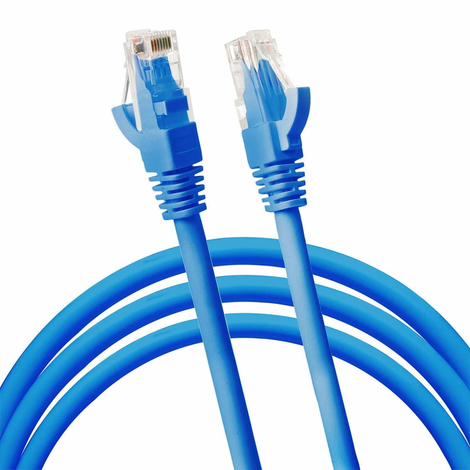 New Cat 6 CAT6 16ft Cord Cable 500mhz Ethernet Internet Network LAN RJ45 BlUE