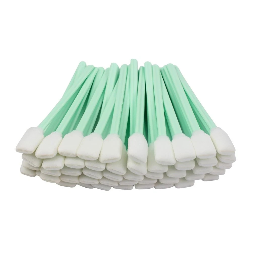 100pc 5.1″ Square Rectangle Foam Cleaning Swab Sticks for Solvent Format Inkj…