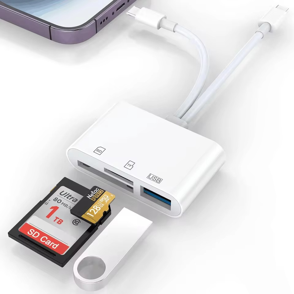 5 in 1 Memory Card Reader USB 3.0 OTG Adapter SD Card Reader For iPhone/iPad LOT