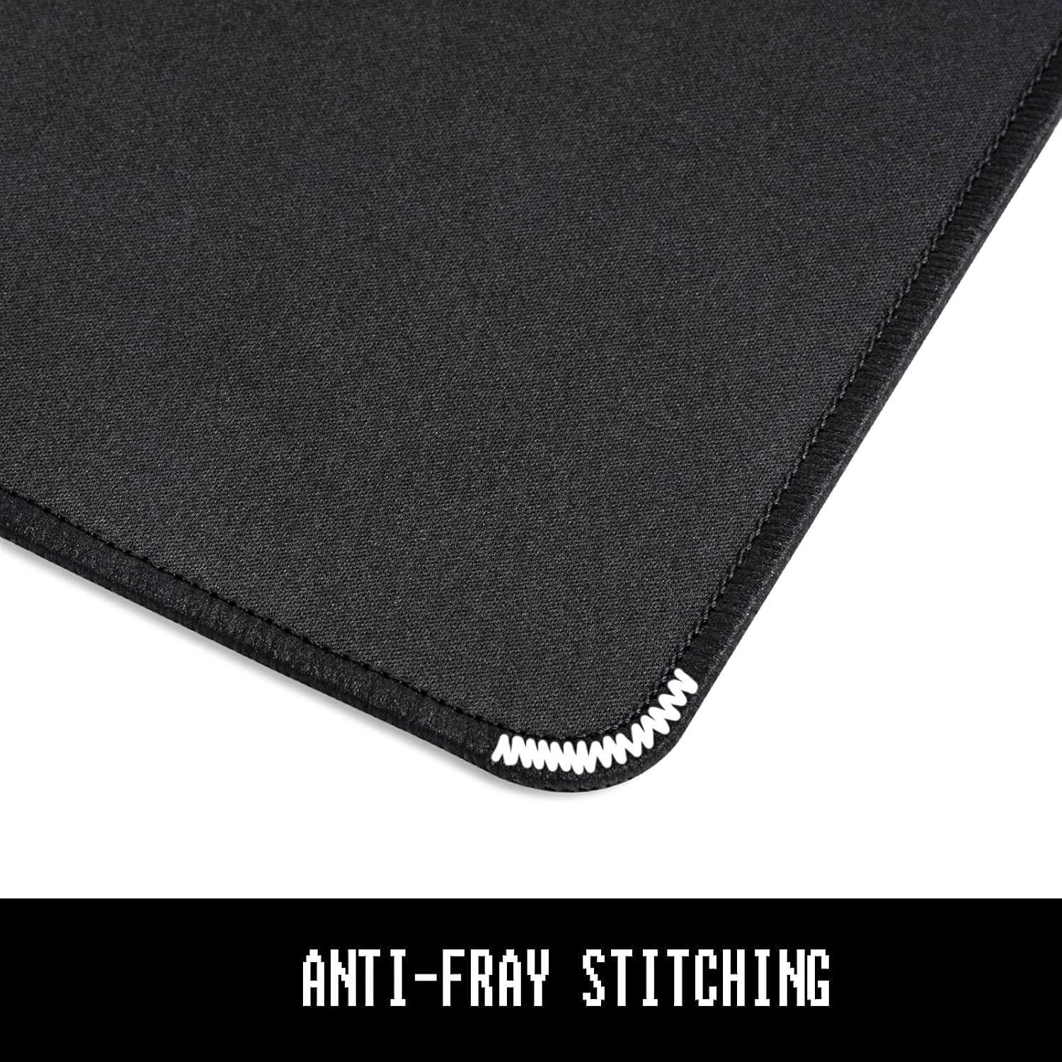 Square Mouse Pad 5mm Thick Anti Slip Computer Mat Stitched Edge 8×10 Black