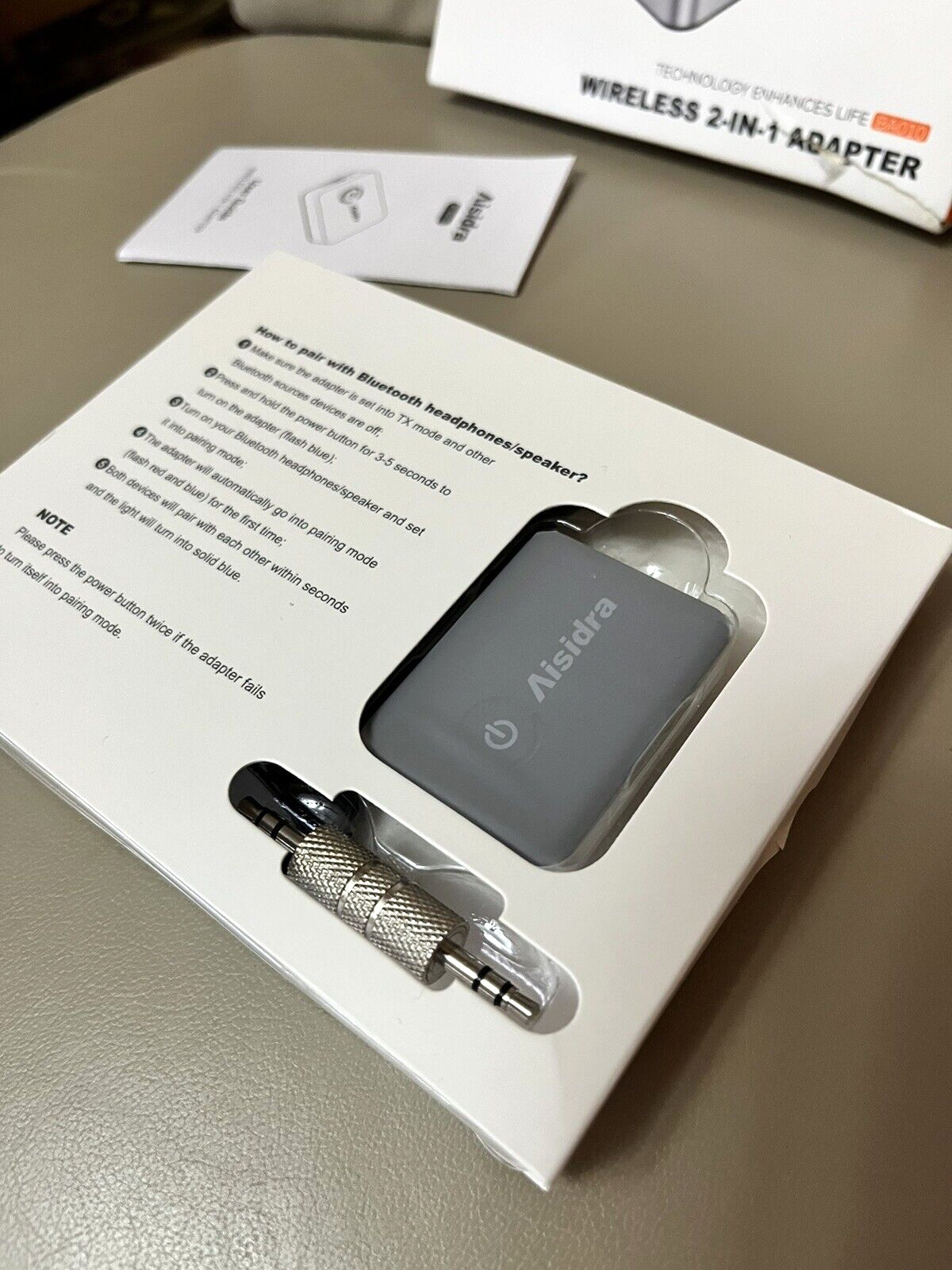 AISIDRA Bluetooth Transmitter Receiver V5.0 2 in 1 Adapter