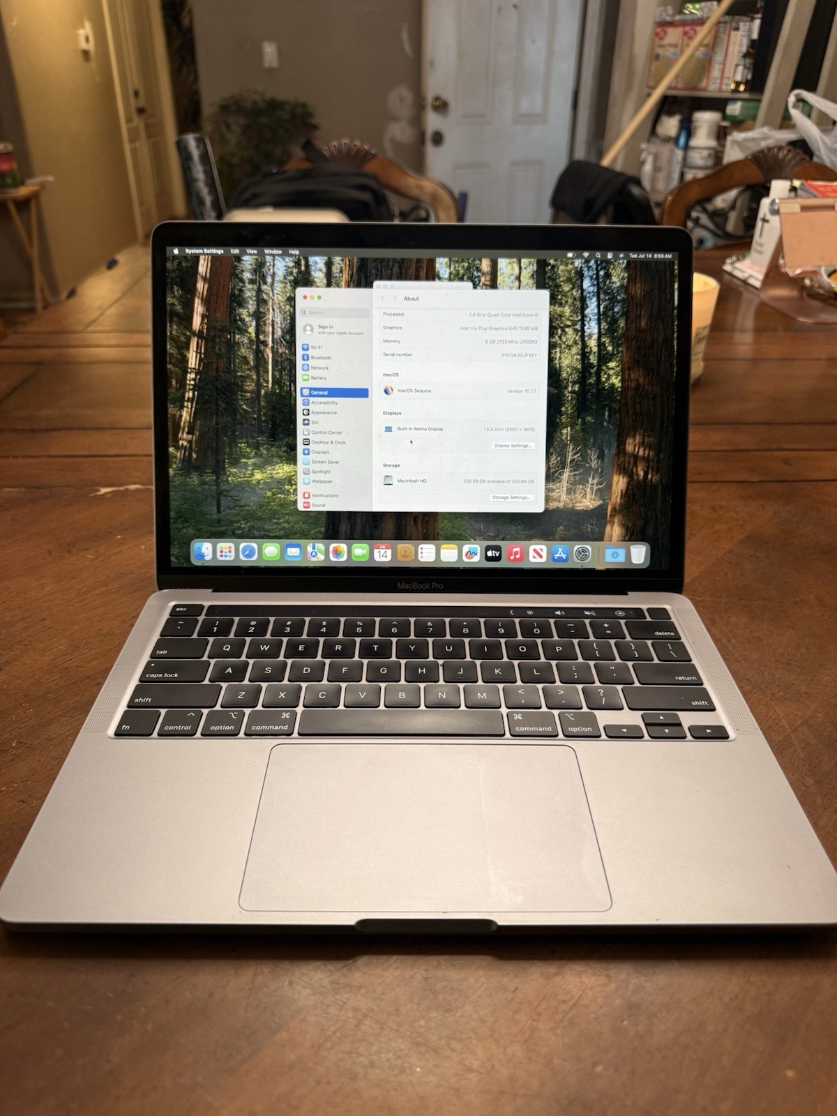 2020 Apple MacBook Pro 13.3″ i5 1.4GHz 8GB RAM 256GB SSD Space Gray A2289