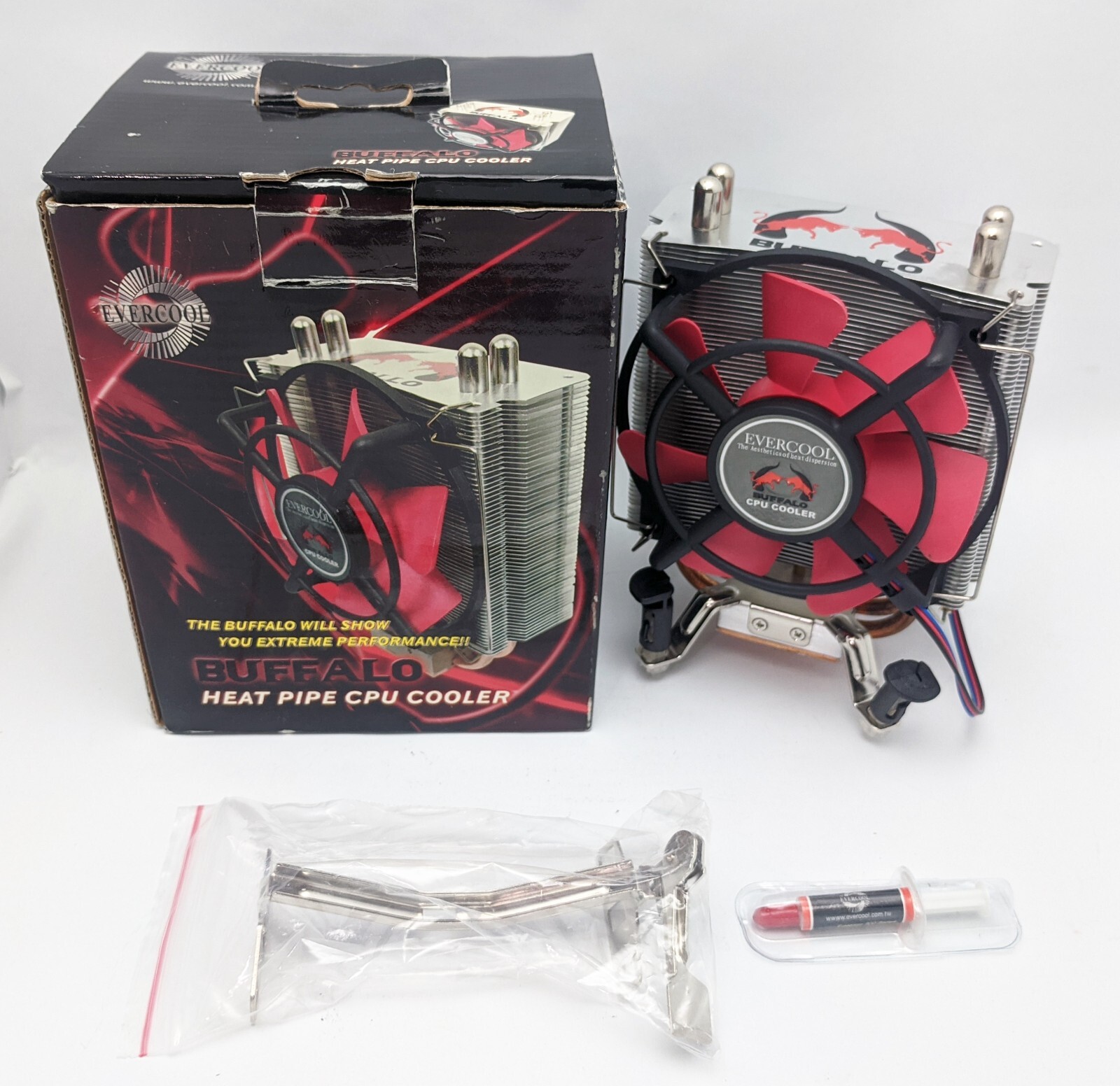 Evercool Buffalo 100mm Intel P4 LGA775 AMD AM2 Heatpipe CPU PC Cooler