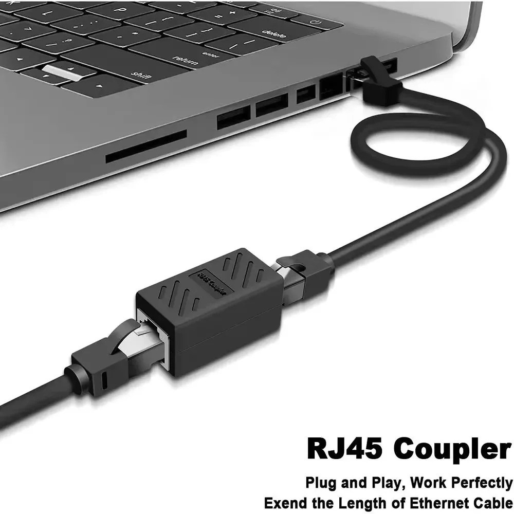 RJ45 Inline Coupler Cat 5 Cat6 Cat6A Ethernet LAN Network Cable Adapter Lot
