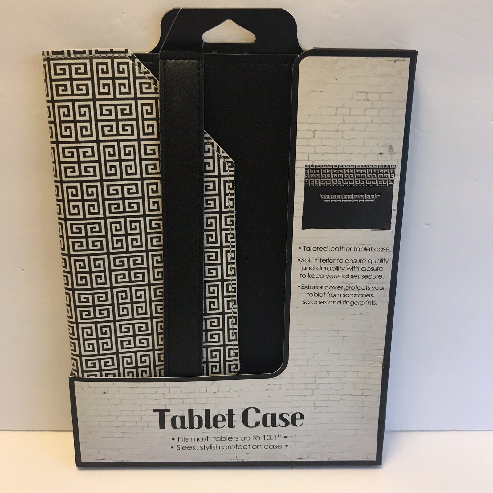 Leather Tablet Case Fits Up To 10.1”. Stylish Sleek Protective Case- New