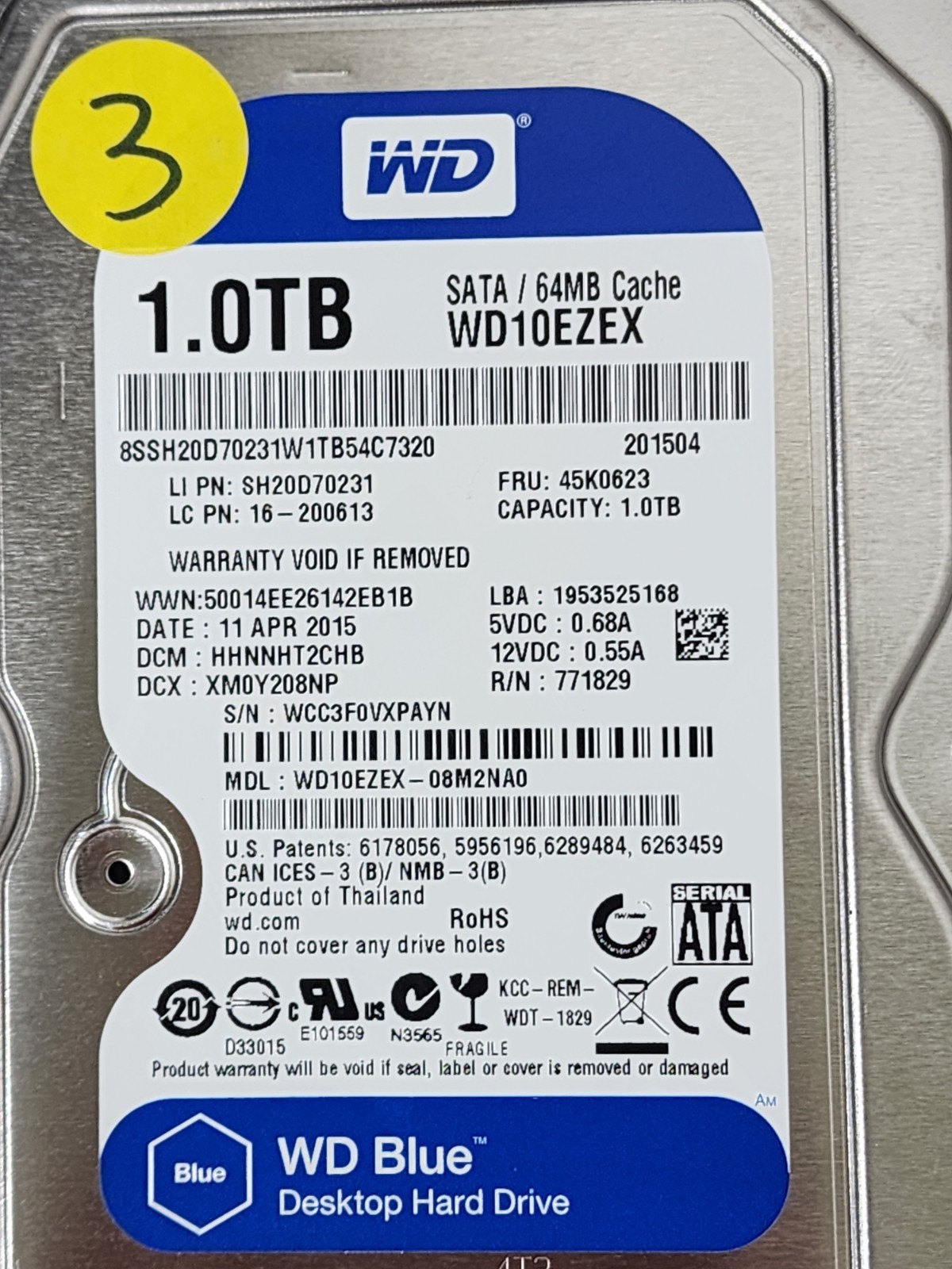 Lot of 16 Seagate/Western Digital 1TB 2TB 4TB 7200RPM SATA 3.5″ Hard Drive HDD