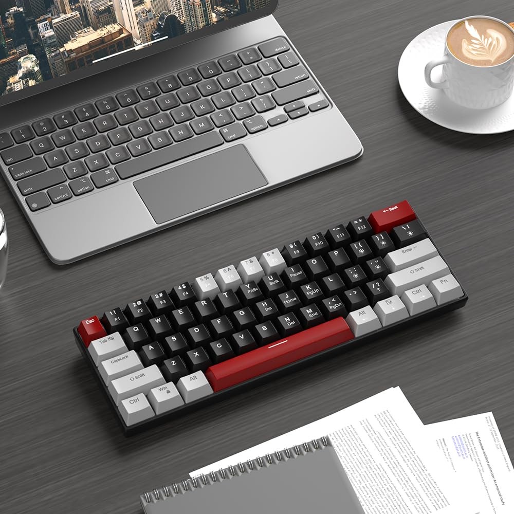 60% Mechanical Gaming Keyboard,Mixed Color Keycaps Gaming Keyboard with Linea…