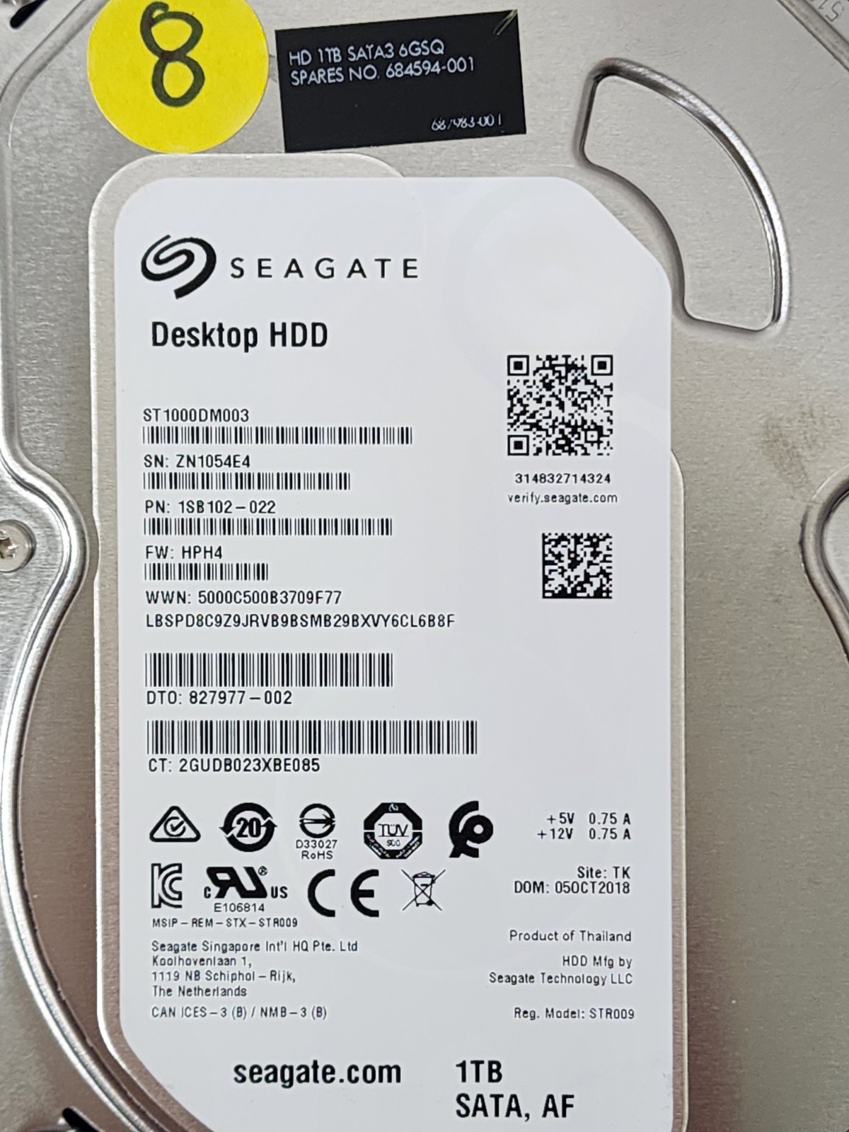 Lot of 16 Seagate/Western Digital 1TB 2TB 4TB 7200RPM SATA 3.5″ Hard Drive HDD
