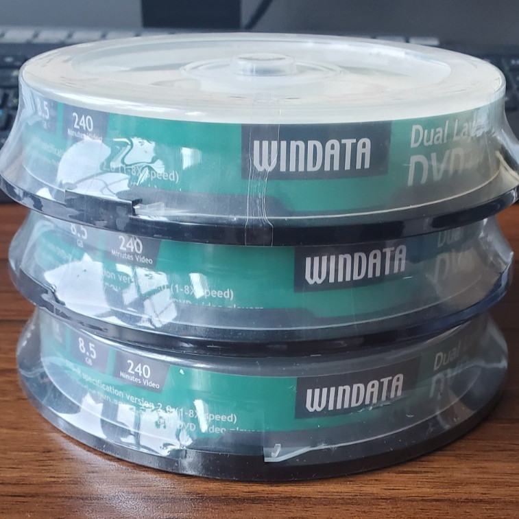 DVD+R DL WINDATA 3×10-Pack Spindles (30 disks) Dual Layer 8x 8.5 GB NEW SEALED