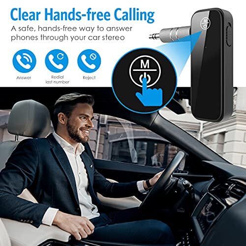 Transmisor y receptor Bluetooth Adaptador de coche Bluetooth AUX de 3,5 mm