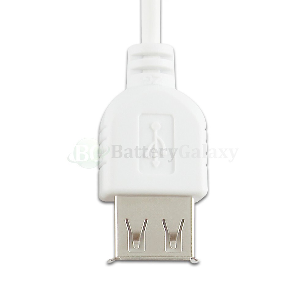 3ft USB 2.0 Extension Cable Type A Male to Female Extender Data Cord WHITE 90cm