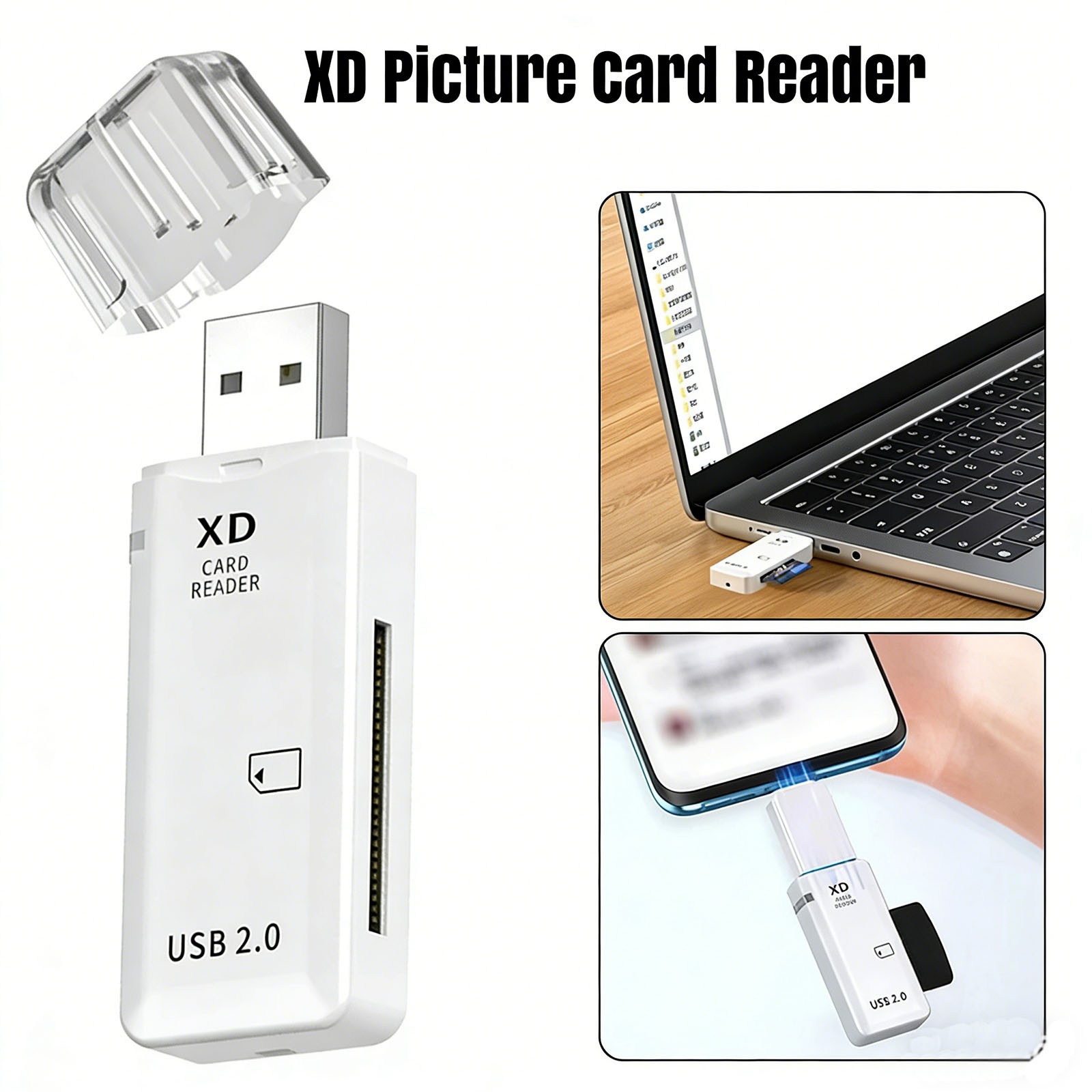 New XD Picture Card Reader USB 2.0 Memory Adapter For Olympus Fuji Cameras