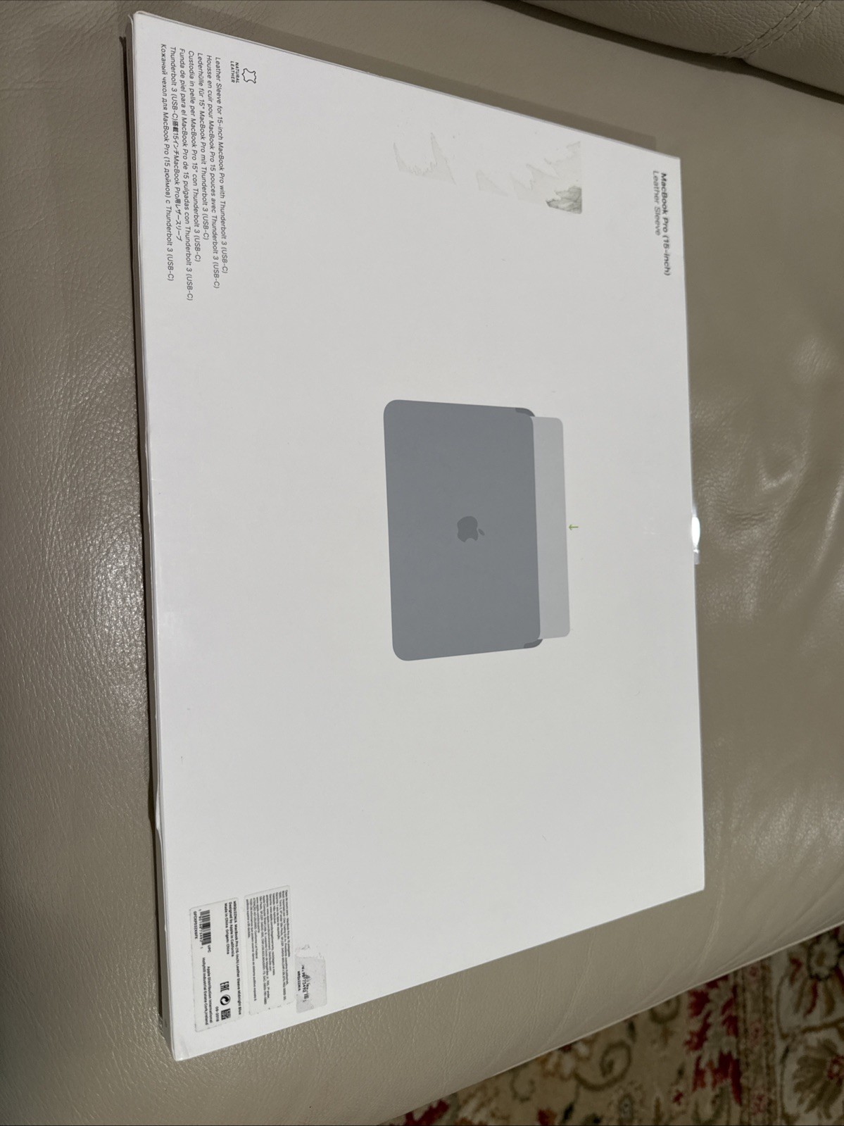 ORIGINALE Apple Custodia in pelle SLEEVE per MacBook Pro 15″ – Blu notte