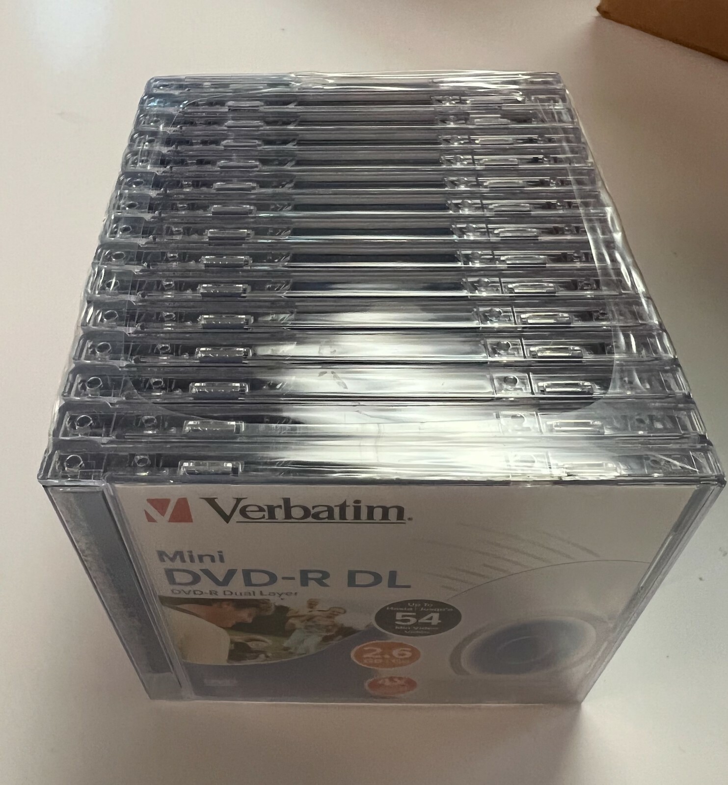 15-Pack Verbatim 2.6GB 4X Mini DVD-R DL Dual Layer Discs with Case For Camcorder