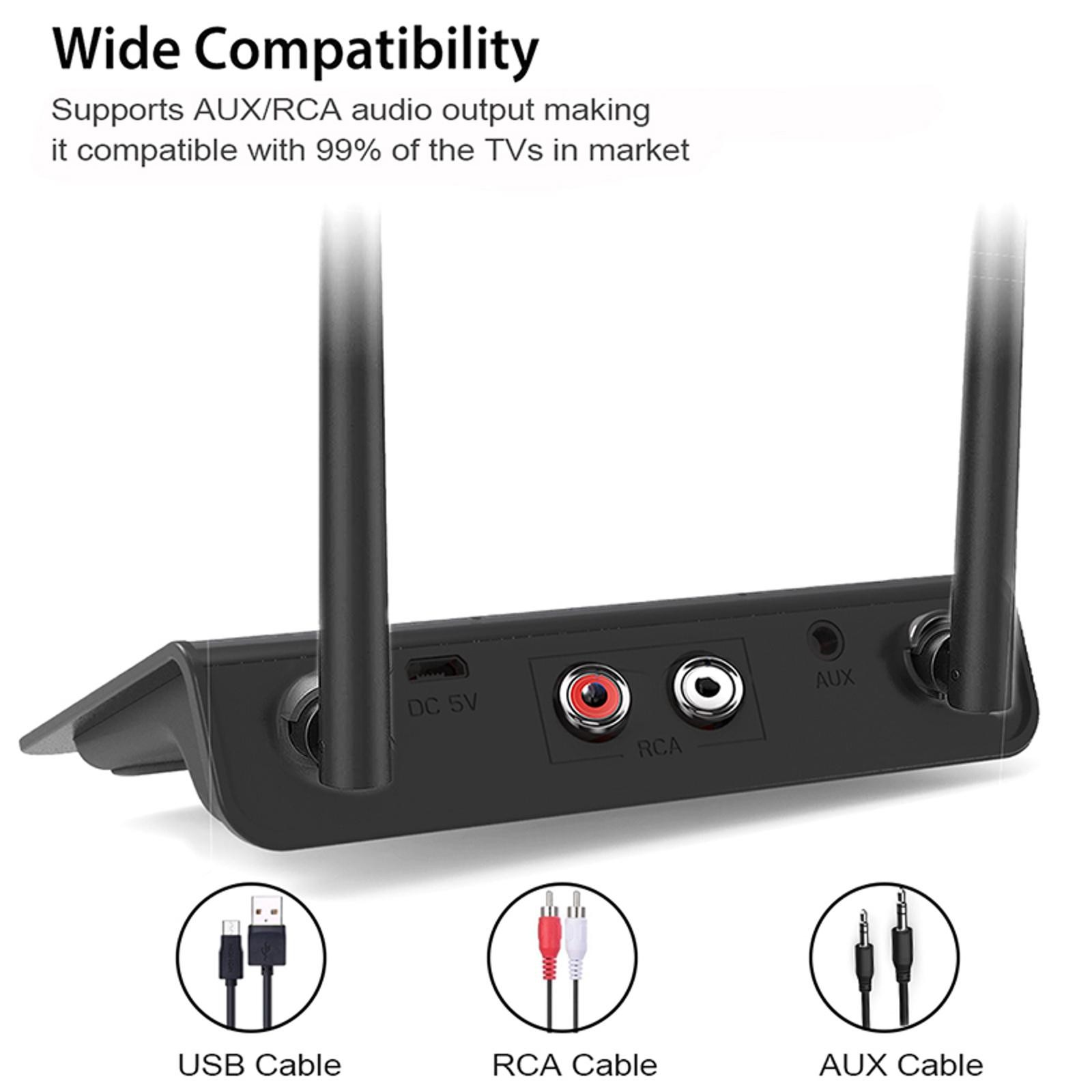Bluetooth 5.0 RCA Transmitter Receiver Audio Adapter Converter 3.5mm AUX Jack A