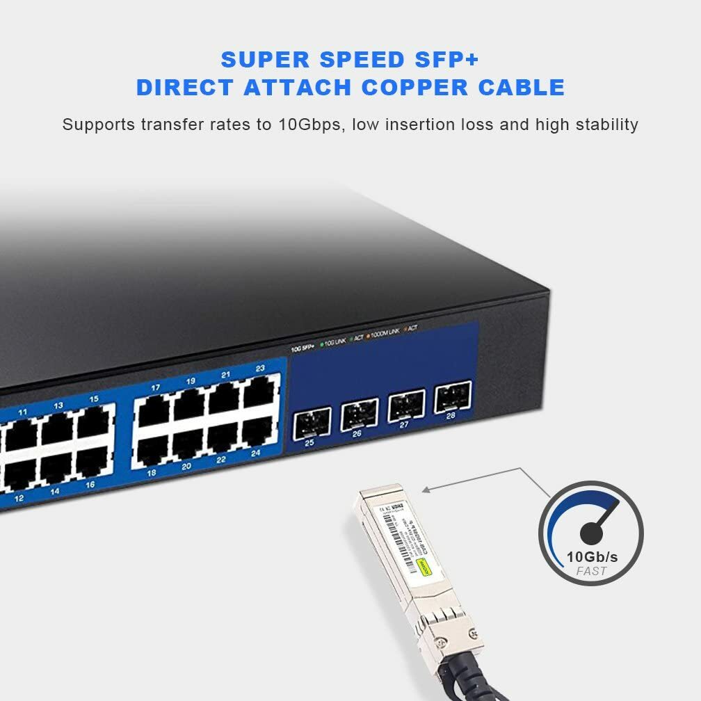 For Cisco SFP-H10GB-CU1M Cable SFP+ 10G DAC Direct Attach Copper Twinax 0.3~7 M
