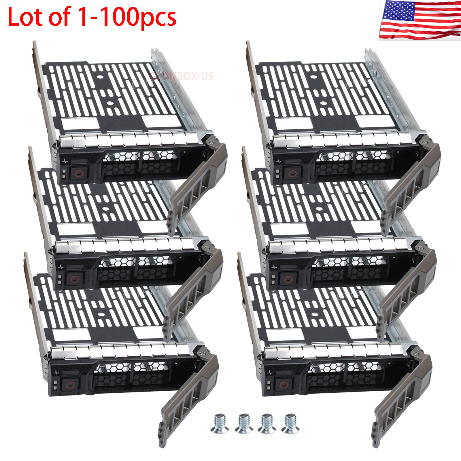 Lot 3.5″ LFF HDD Tray For Dell PowerEdge R520,R720 R720XD,RT620,T320 KG1CH,F238F