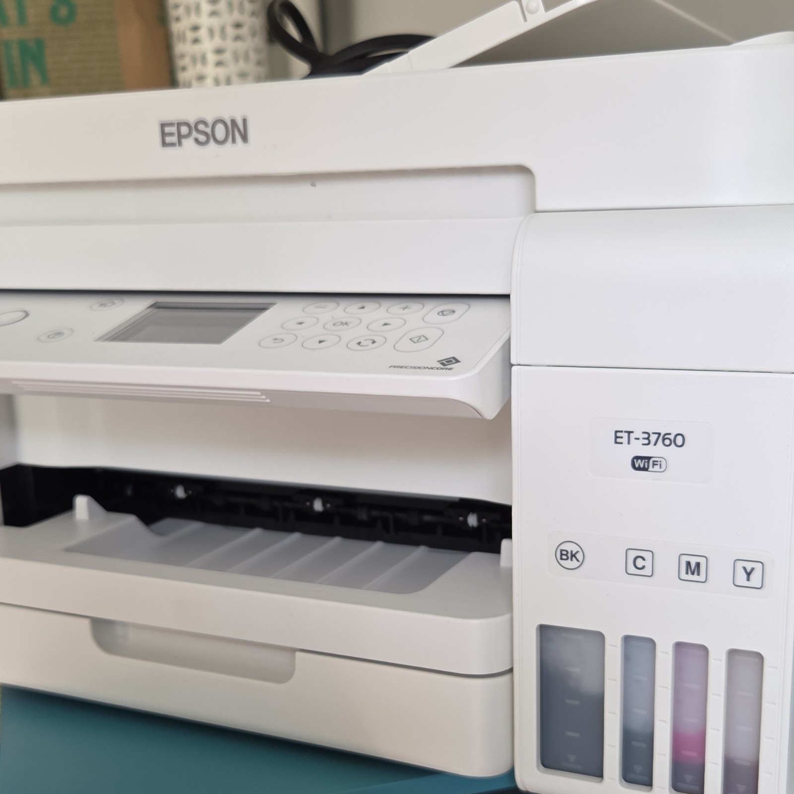Epson EcoTank ET-3760 All-In-One Inkjet Color Printer Wireless USB C631A TESTED