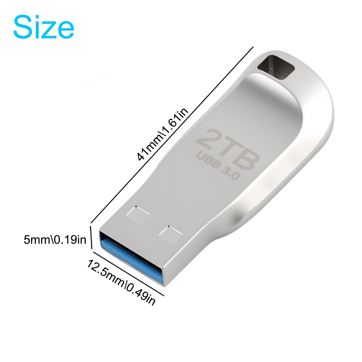 2TB USB 3.0 Flash Drive Thumb Type C U Disk Memory Stick Pen PC Laptop Storage