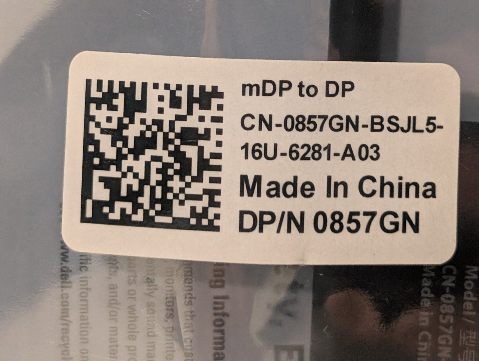 Lot of 4 Dell Adapter  Converter Dongles, (Qty 2) 857GH and (Qty 2) 027KKH