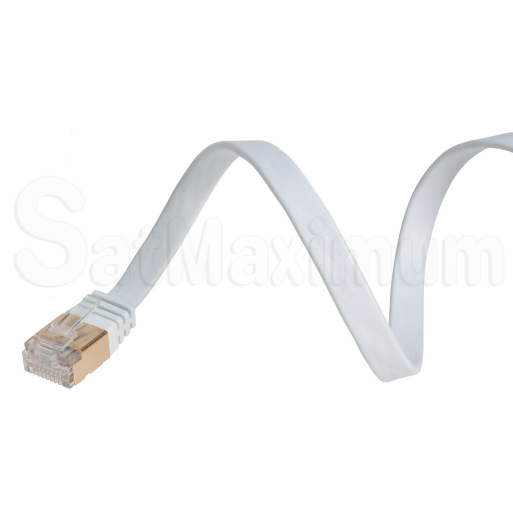 CAT7 Ethernet Cable Flat Patch Cord 10Gbps High Speed Network SHIELDED – LOT