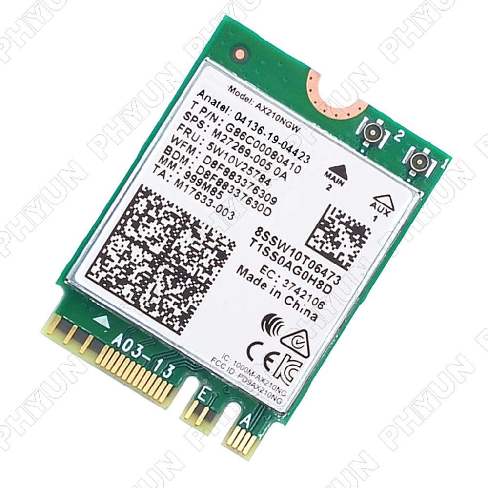 Multiband AX210NGW Wifi Bluetooth 5.2Card For Laptop PC Windows 10 Windows 11