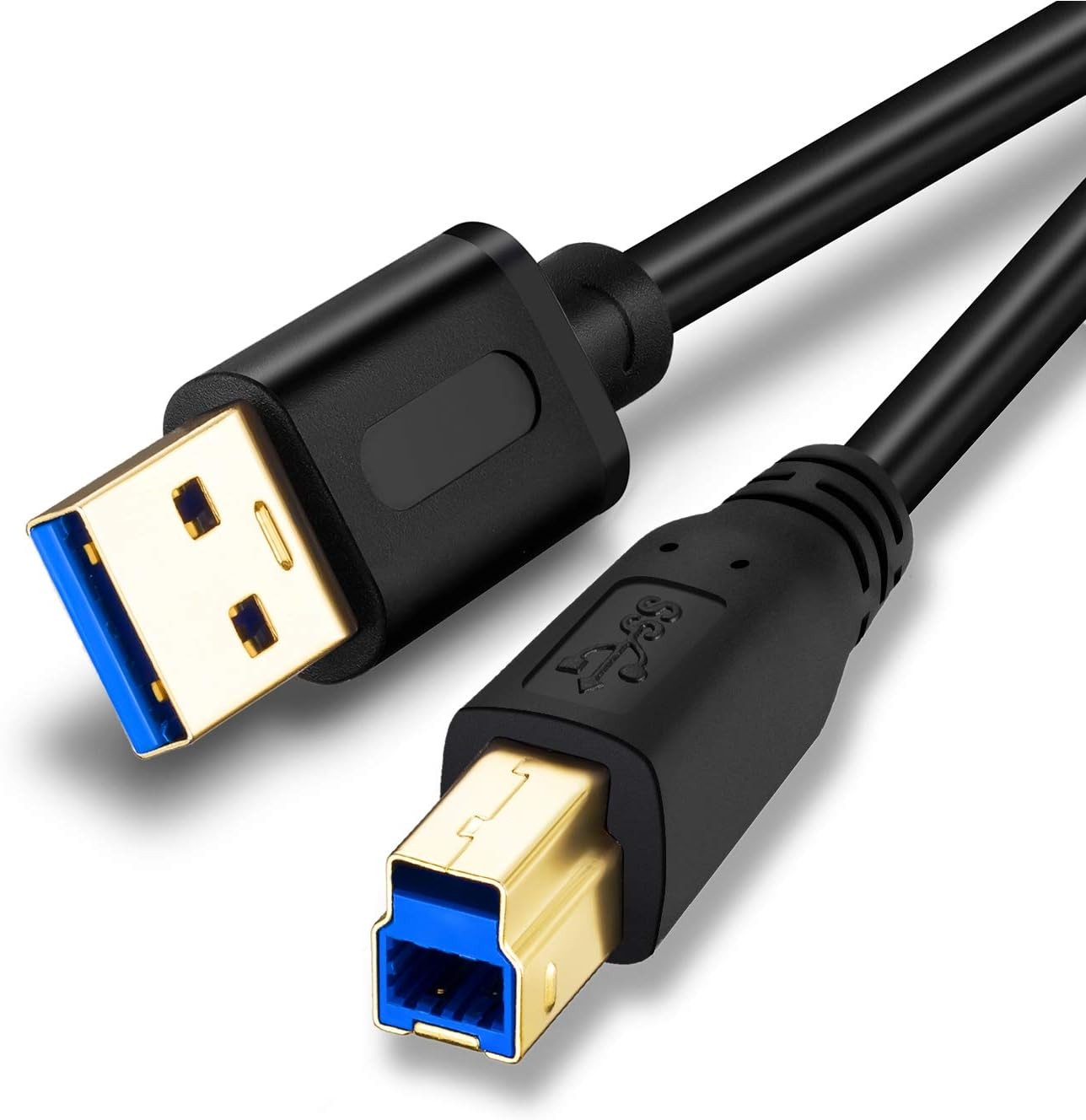 USB 3.0 Cable a Male to B Male 20Ft,Superspeed USB 3.0 A-B/A Male to B Male Cabl