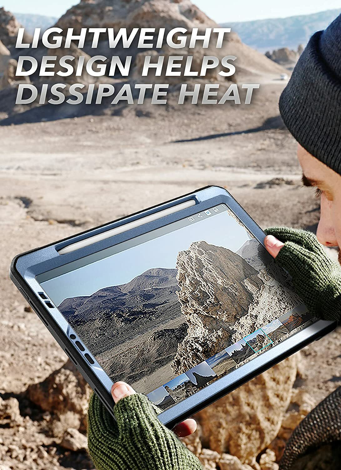 For iPad Pro 12.9″ (6th/5th/4th Gen) 2022, SUPCASE w/ Pen Slot Case Screen Cover