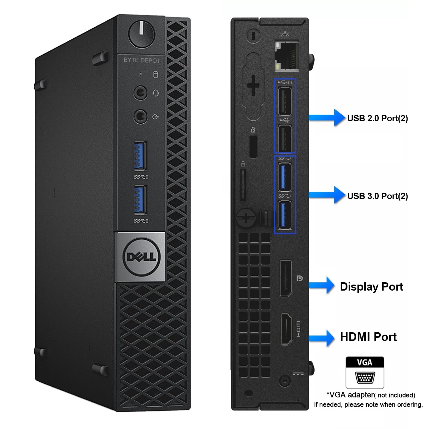 DELL Micro Desktop PC Computer i5, Up to 32GB RAM, M.2 SSD, Windows 10/11, WiFi