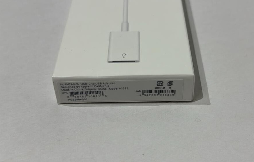 Apple USB-C to USB Adapter for Mac A1632 – Genuine (MJ1M2AM/A)