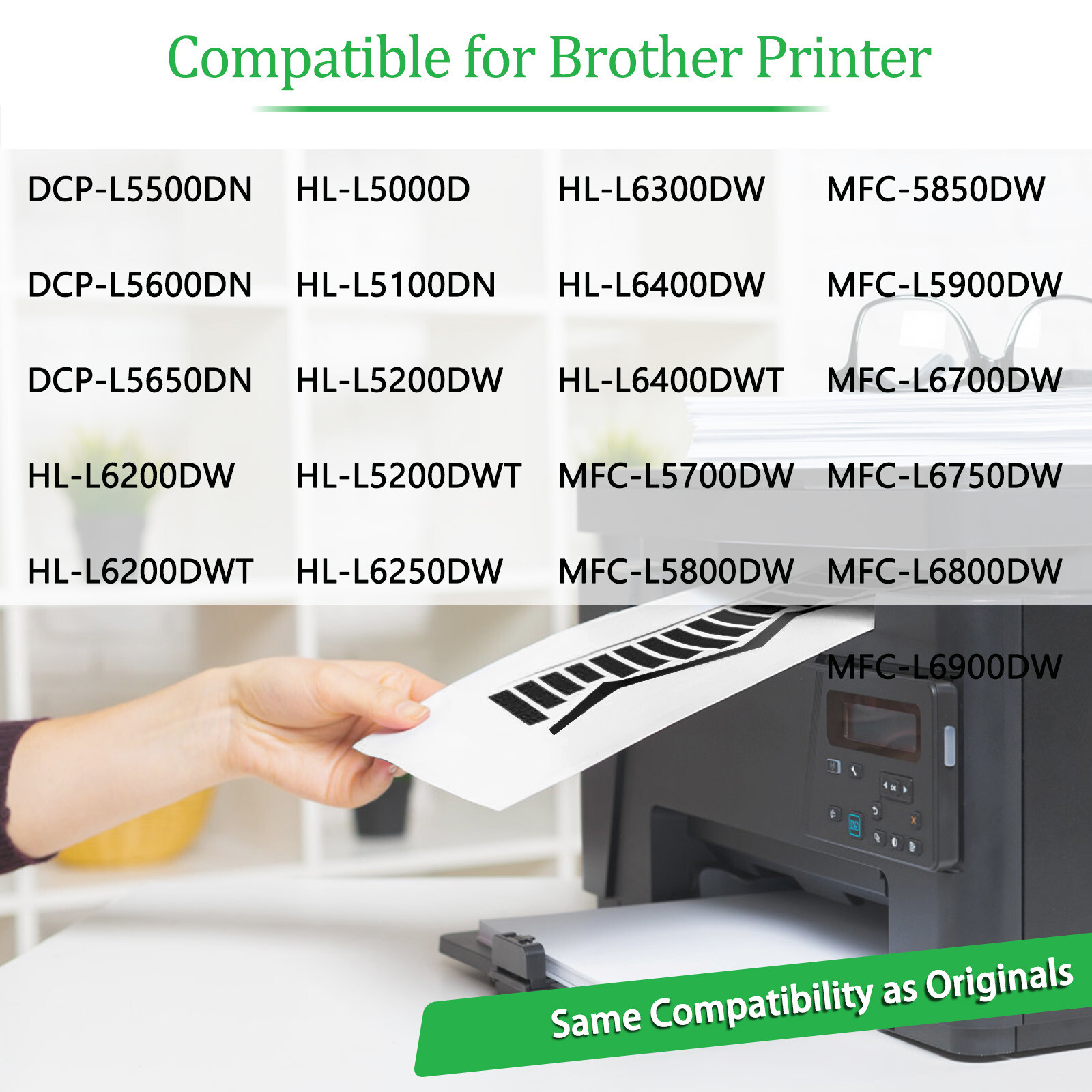 1 Pack TN850 Laser Toner Cartridge For Brother HL-L5200DW HL-L6200DW MFC-L5800DW