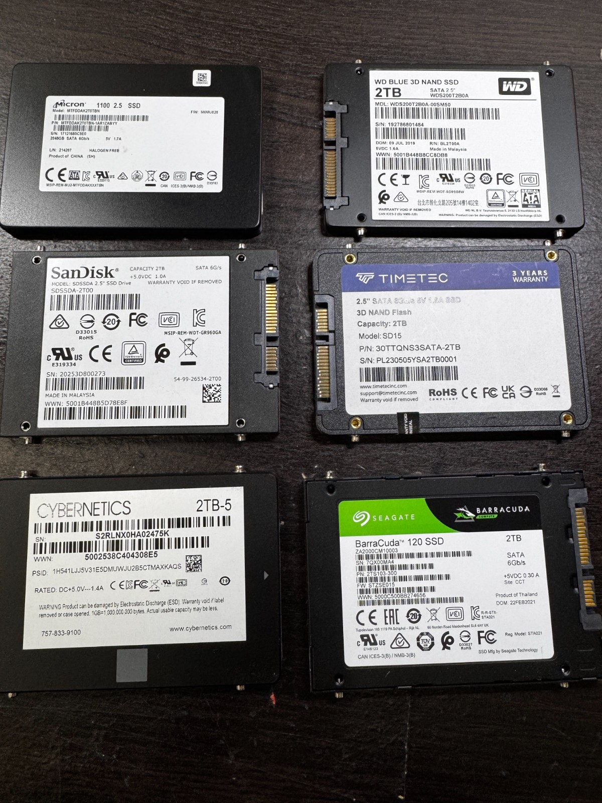 2TB SATA 2.5″ Solid State Drive SSD MIXED BRAND – APPLE WINDOWS LAPTOP
