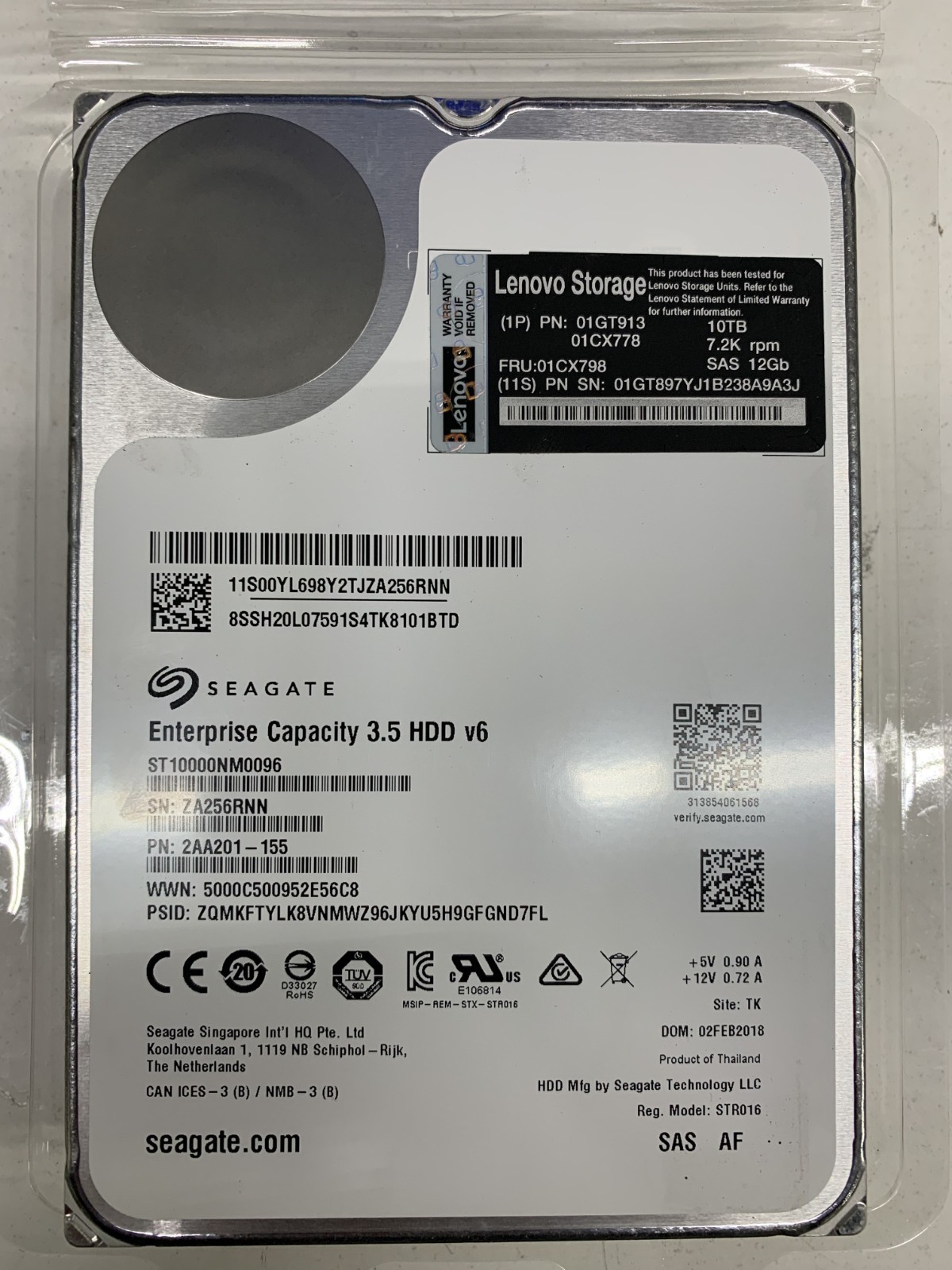Seagate ST1000NM0096 10TB SAS HDD 3.5″ 7200 RPM Server Hard Disk Drive