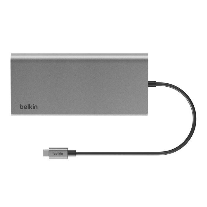 Connect Universal USB-C 8-in-1 Dual Display Core Hub, Silver