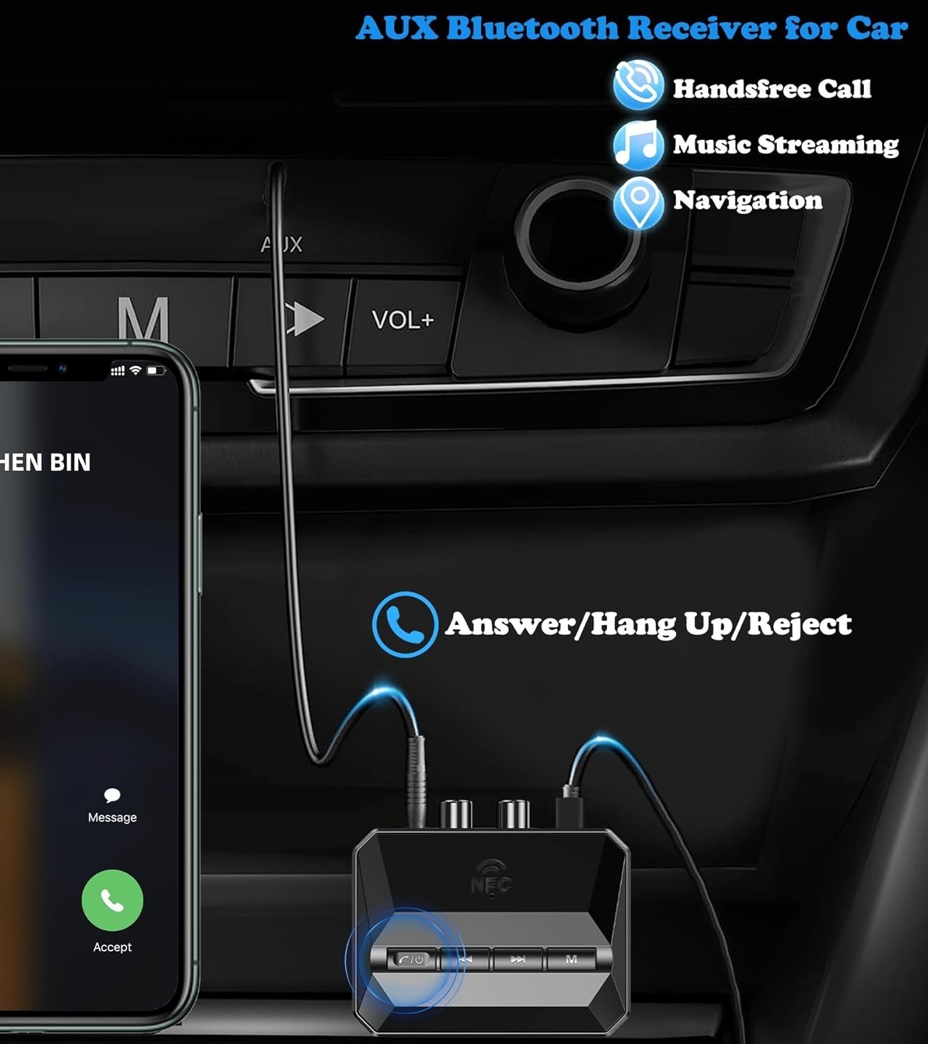 Upgrade Your Vintage Audio: NFC-Enabled Bluetooth Receiver for RCA & 3.5mm