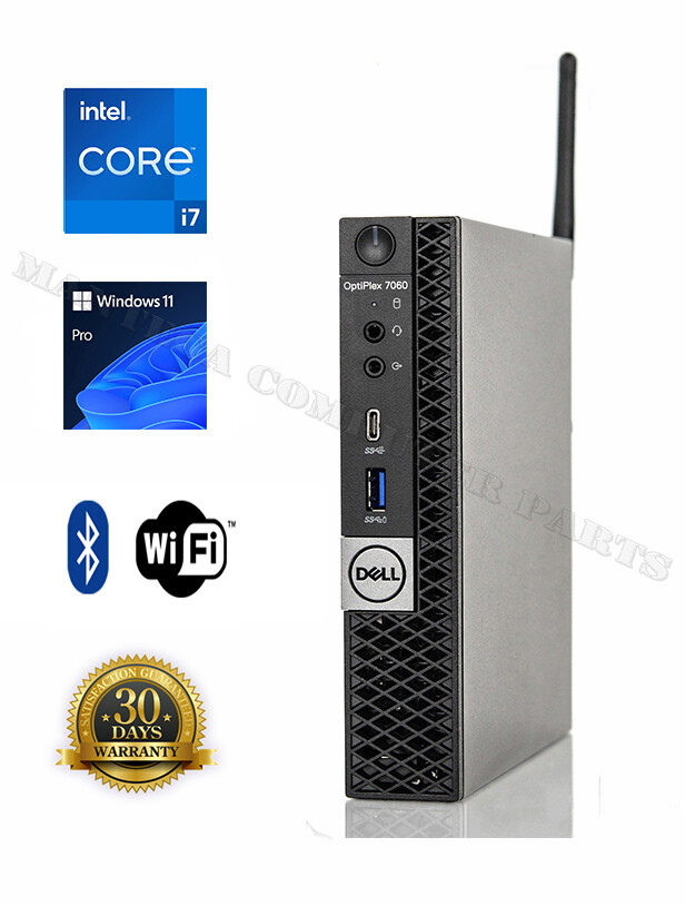 Dell OptiPlex 7060 Micro i7-8700T & up to 32GB RAM & 2*2TB SSD & WiFi+BT & Win11